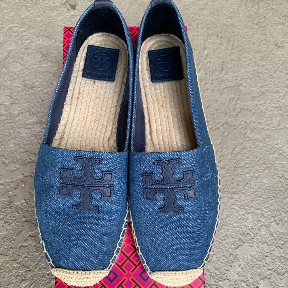 Tory Burch Weston Flat Espadrille - Denim (10.5)